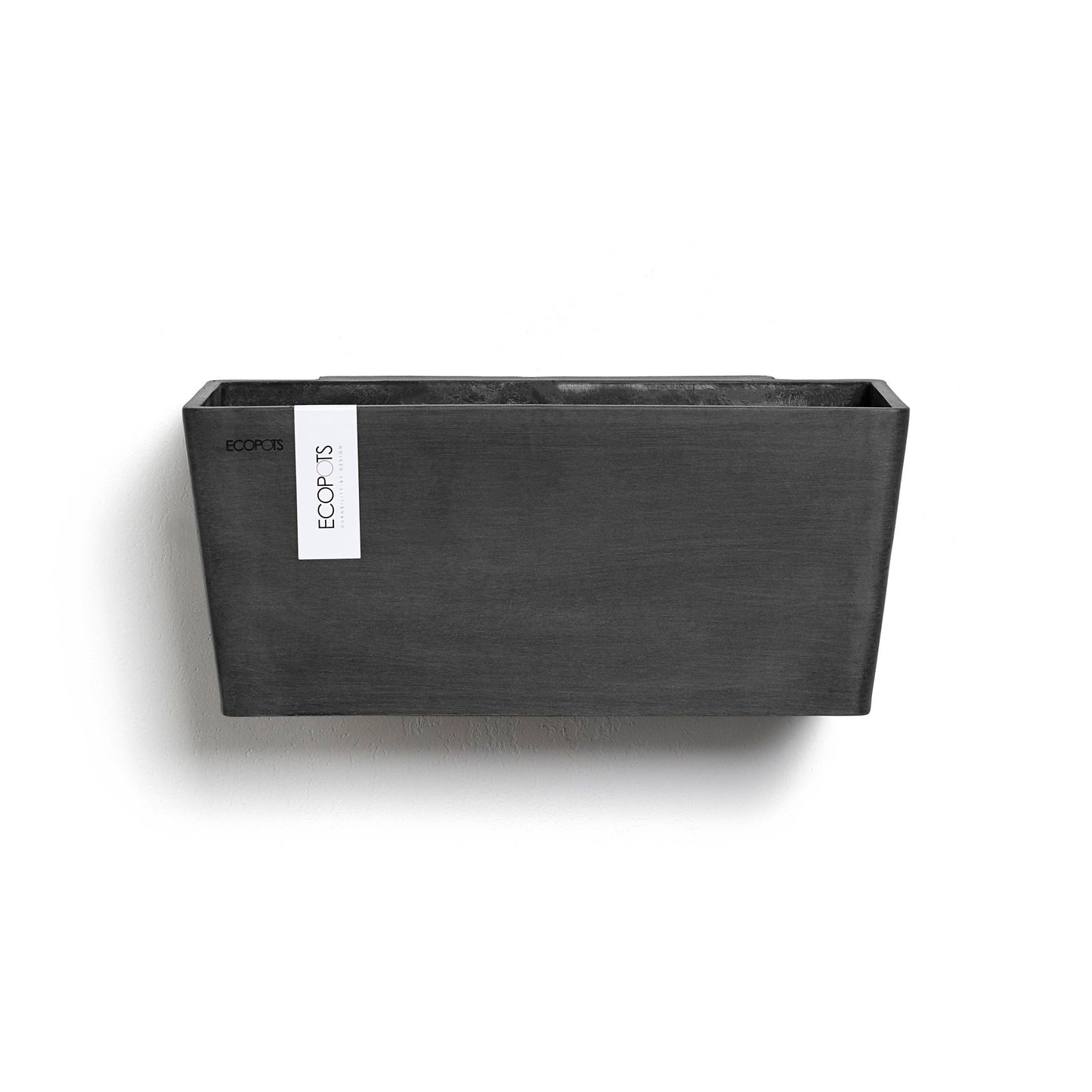 Kukkaruukku - Ecopots - Manhattan seinä 35cm tummanharmaa - Ecopotskauppa - Uuden aikakauden kukkaruukku