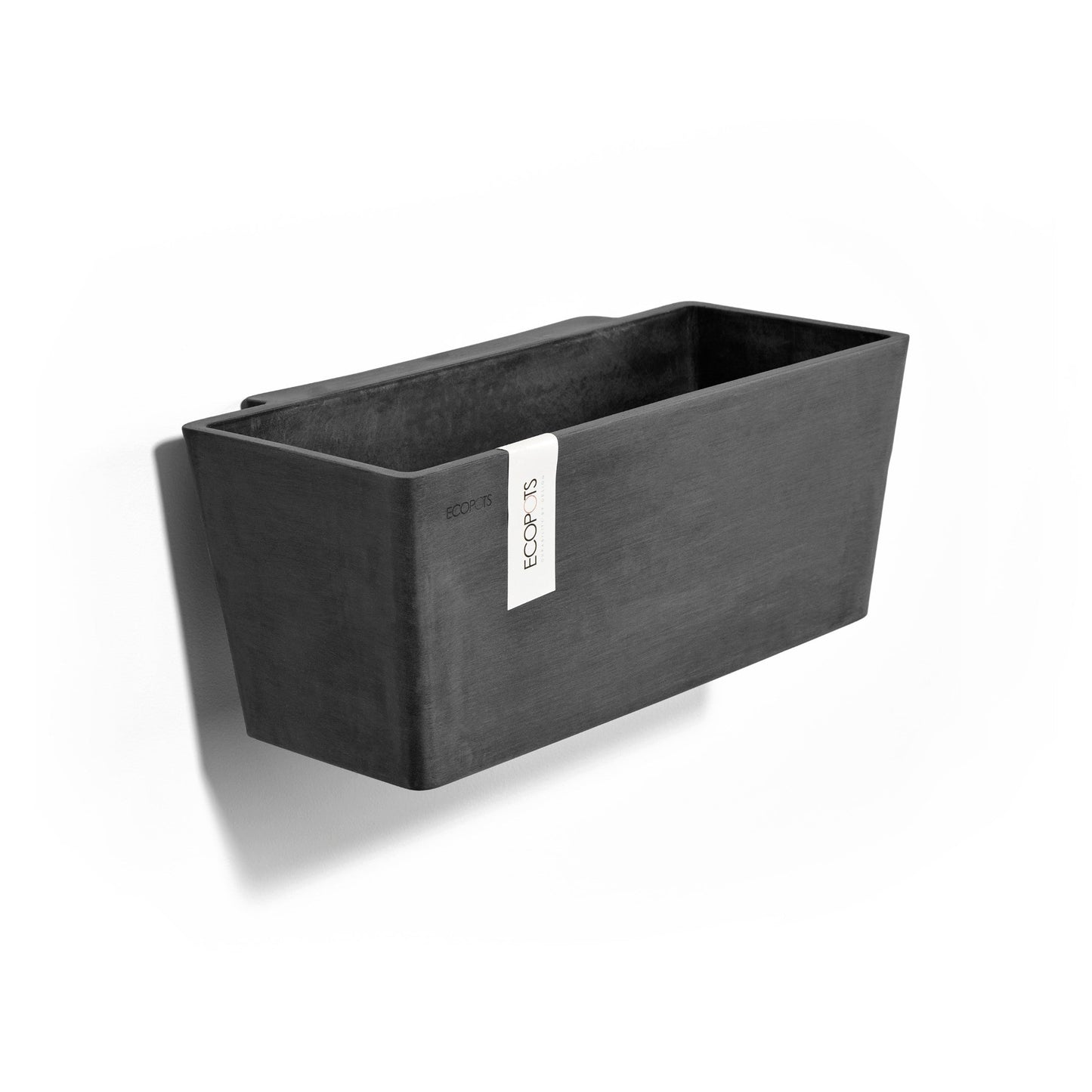 Kukkaruukku - Ecopots - Manhattan seinä 35cm tummanharmaa - Ecopotskauppa - Uuden aikakauden kukkaruukku
