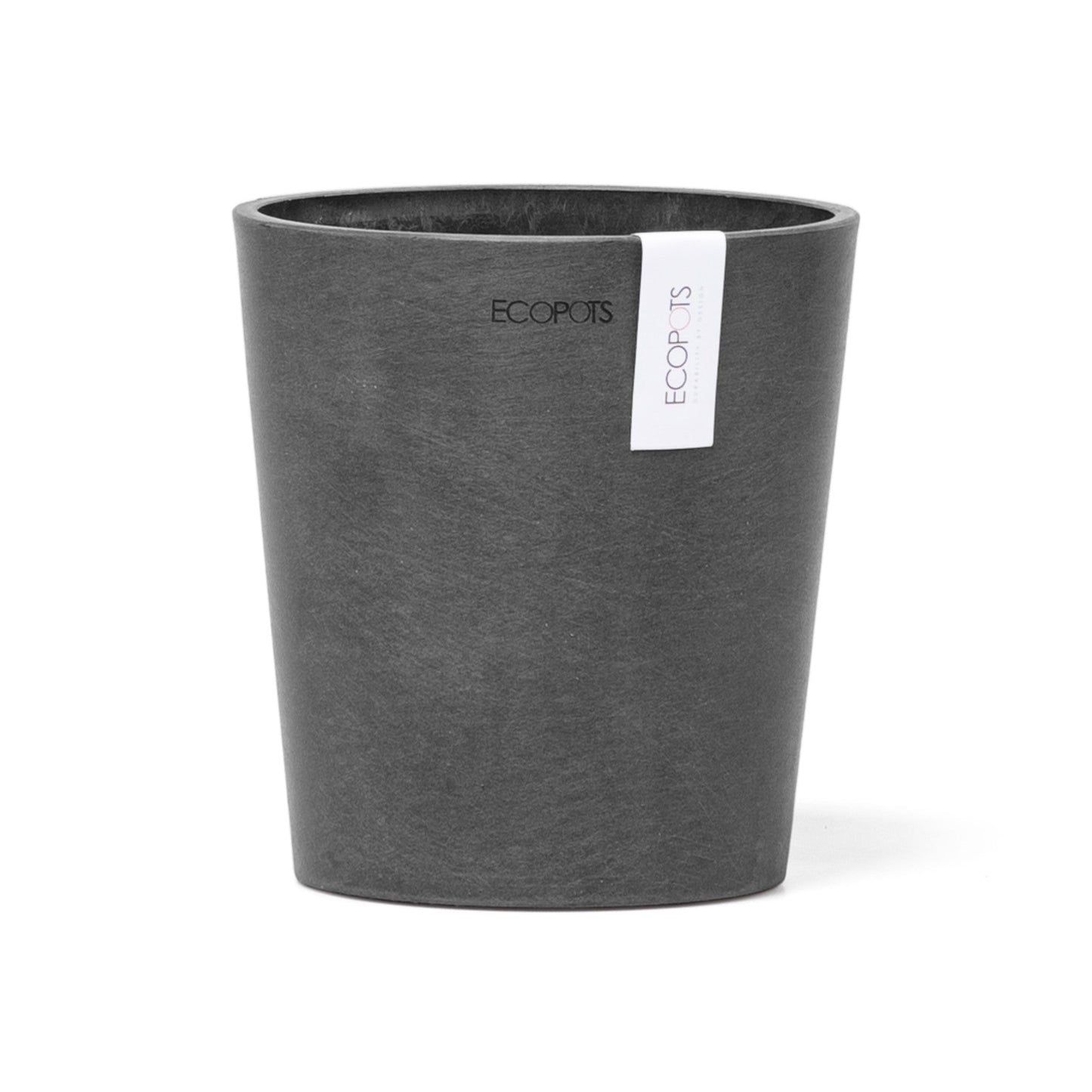 Kukkaruukku - Ecopots - Morinda 14cm tummanharmaa - Ecopotskauppa - Uuden aikakauden kukkaruukku