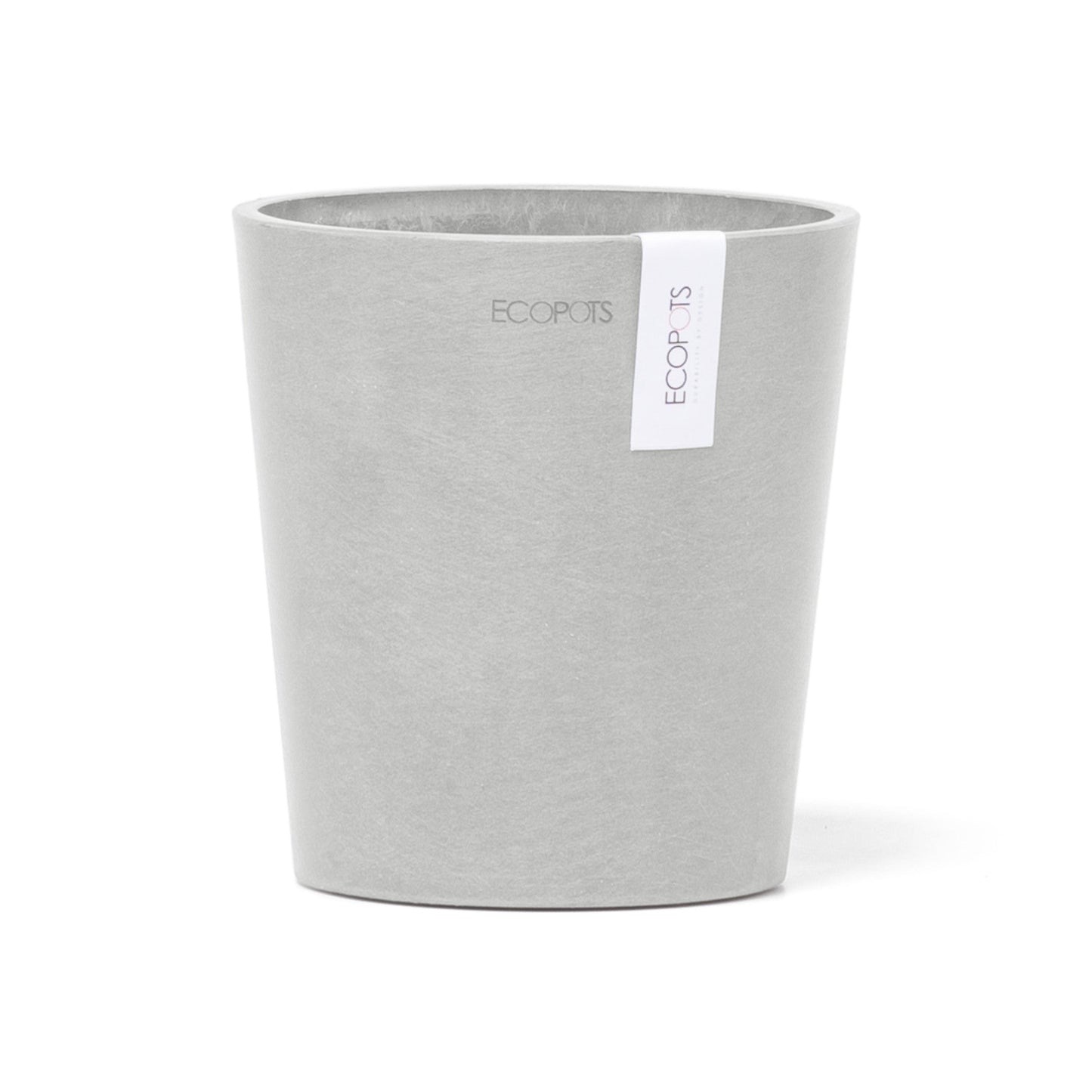 Kukkaruukku - Ecopots - Morinda 14cm valkoharmaa - Ecopotskauppa - Uuden aikakauden kukkaruukku
