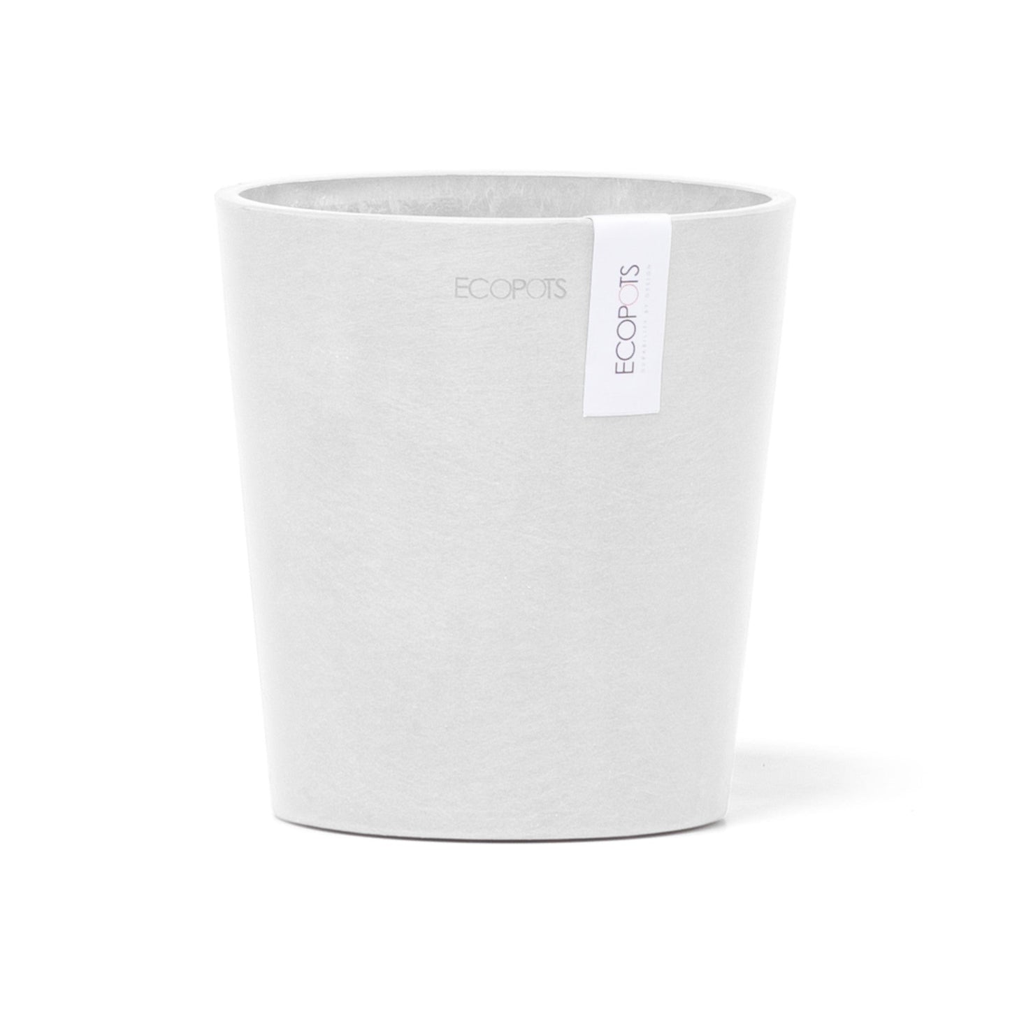 Kukkaruukku - Ecopots - Morinda 14cm valkoinen - Ecopotskauppa - Uuden aikakauden kukkaruukku