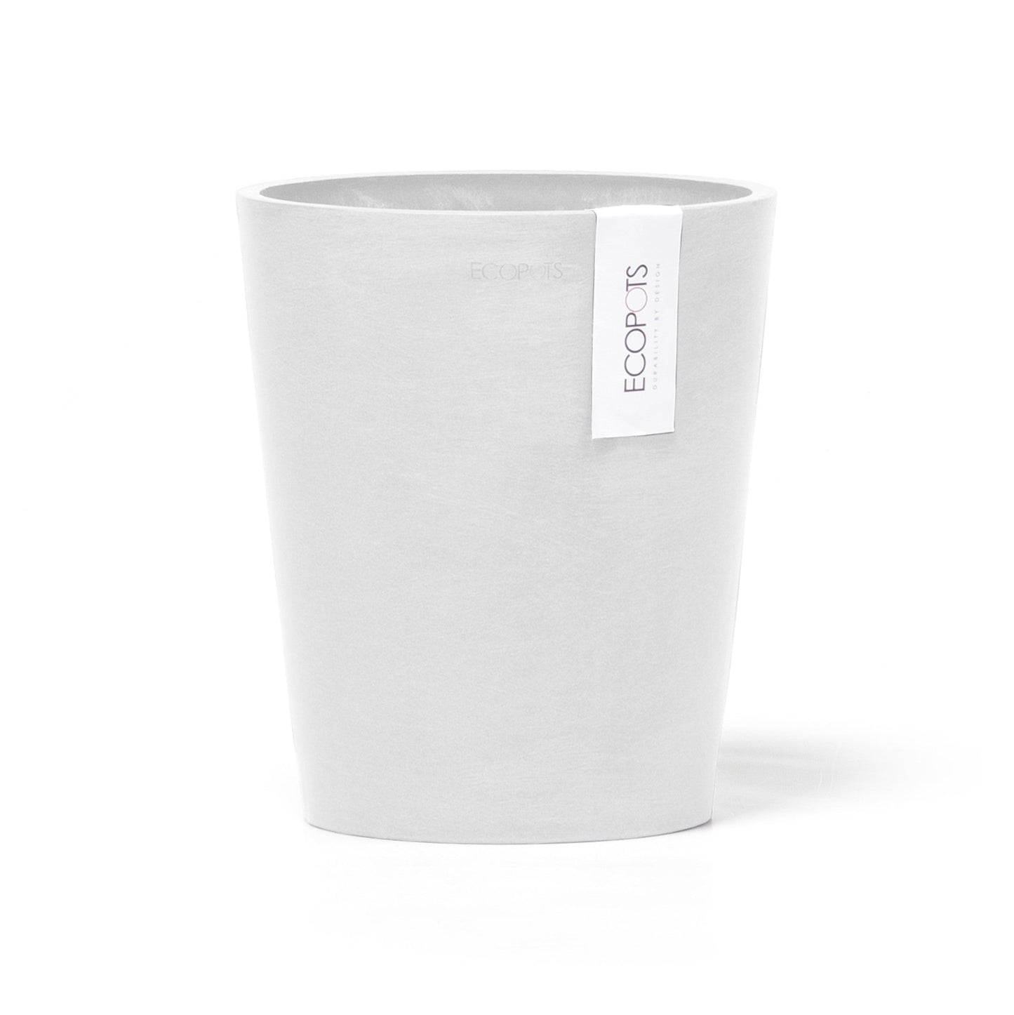 Kukkaruukku - Ecopots - Morinda 17cm valkoinen - Ecopotskauppa - Uuden aikakauden kukkaruukku