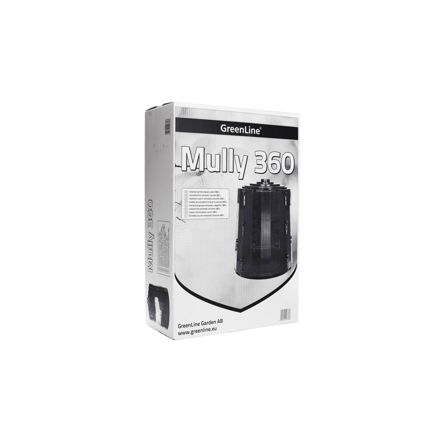 Lämminkomposti Mully 360l musta -15 °C