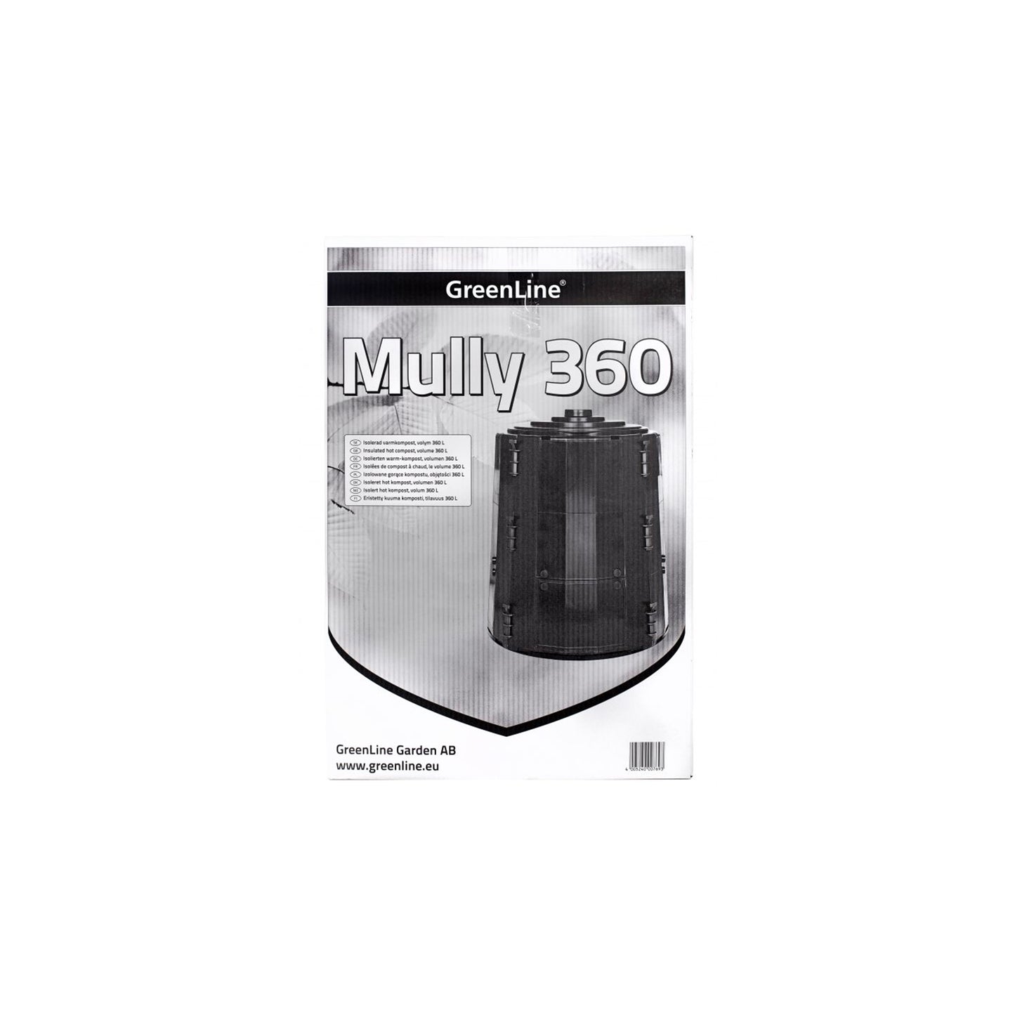 Lämminkomposti Mully 360l musta -15 °C