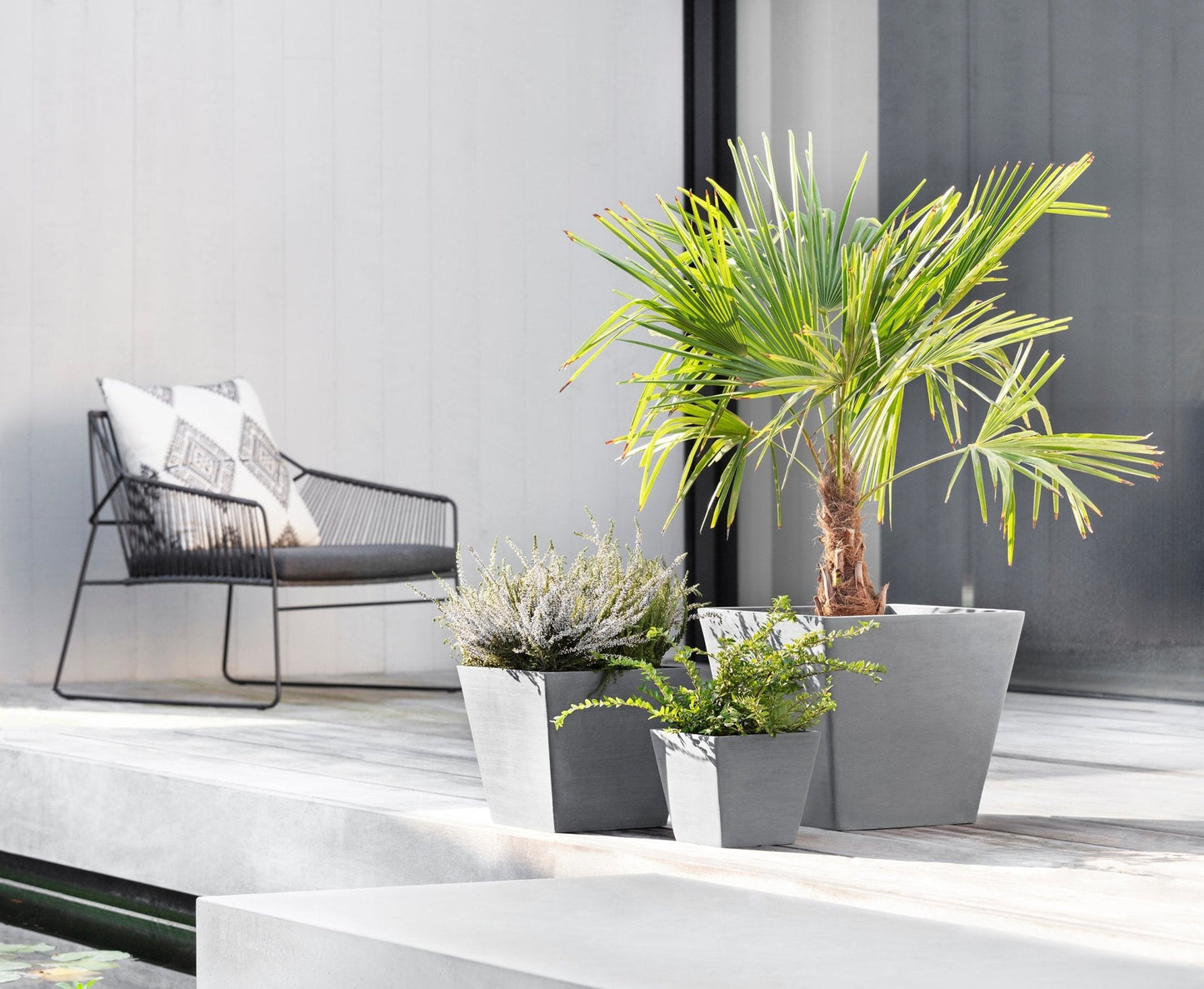 Kukkaruukku - Ecopots - Rotterdam 40cm siniharmaa - Ecopots - Uuden aikakauden kukkaruukku kierrätysmateriaalista
