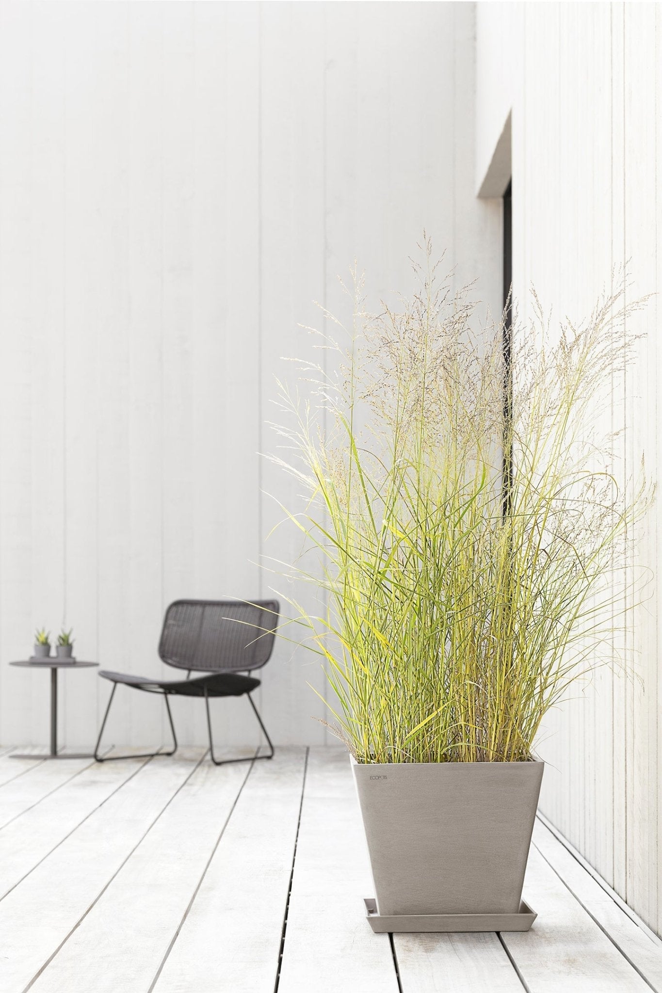 Kukkaruukku - Ecopots - Rotterdam 40cm taupe - Ecopots - Uuden aikakauden kukkaruukku kierrätysmateriaalista