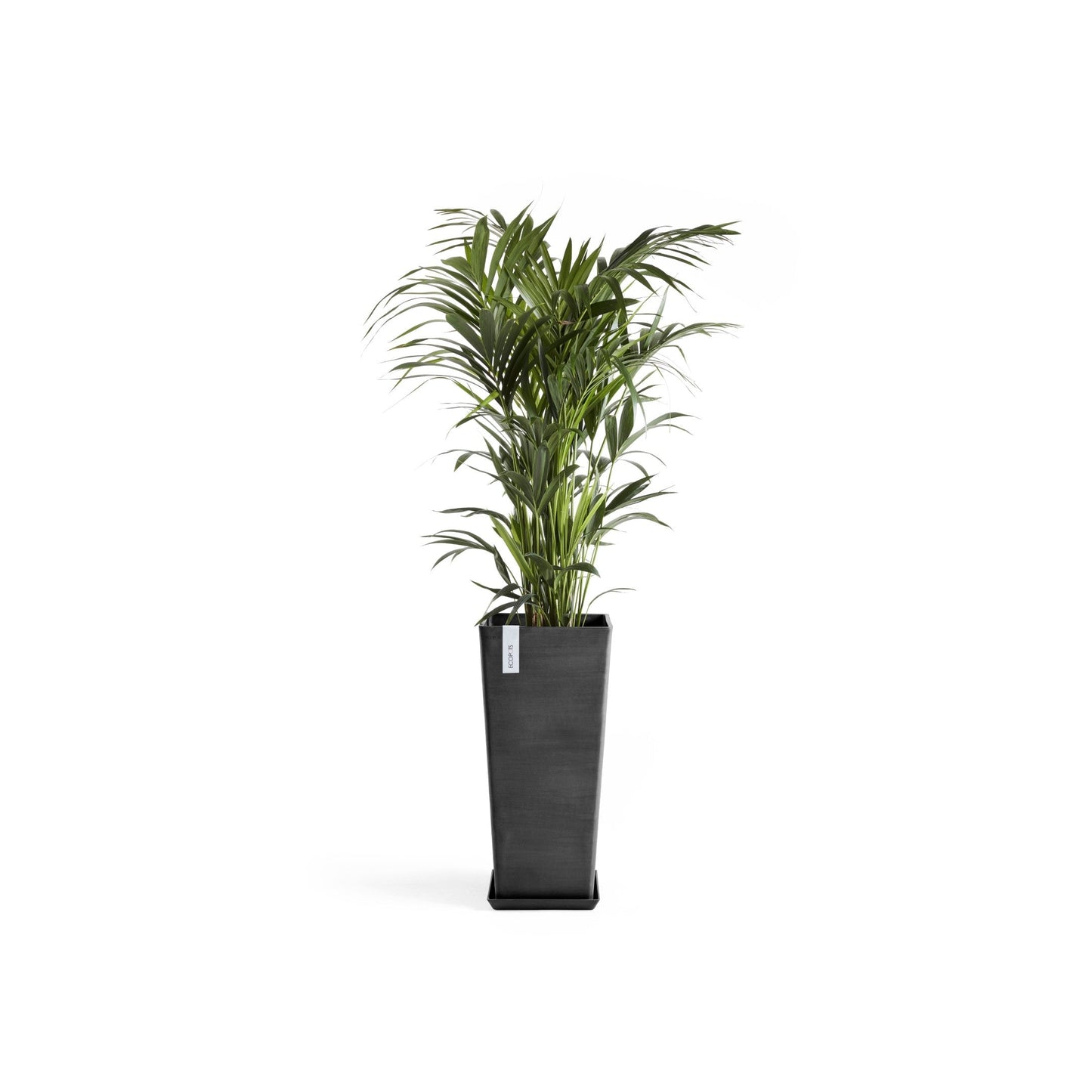 Kukkaruukku - Ecopots - Rotterdam korkea 70cm tummanharmaa - Ecopotskauppa - Uuden aikakauden kukkaruukku