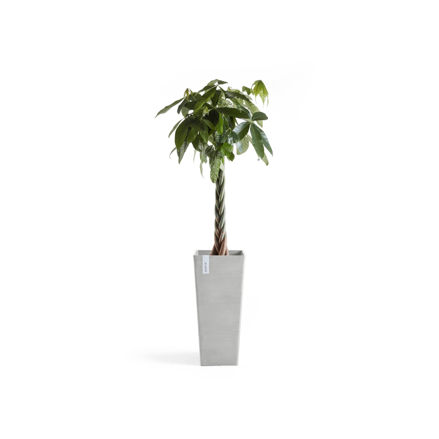 Kukkaruukku - Ecopots - Rotterdam korkea 70cm valkoharmaa - Ecopotskauppa - Uuden aikakauden kukkaruukku