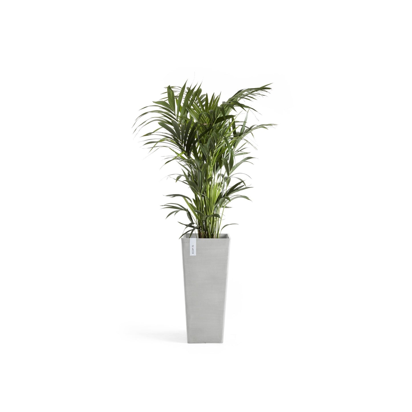 Kukkaruukku - Ecopots - Rotterdam korkea 70cm valkoharmaa - Ecopotskauppa - Uuden aikakauden kukkaruukku