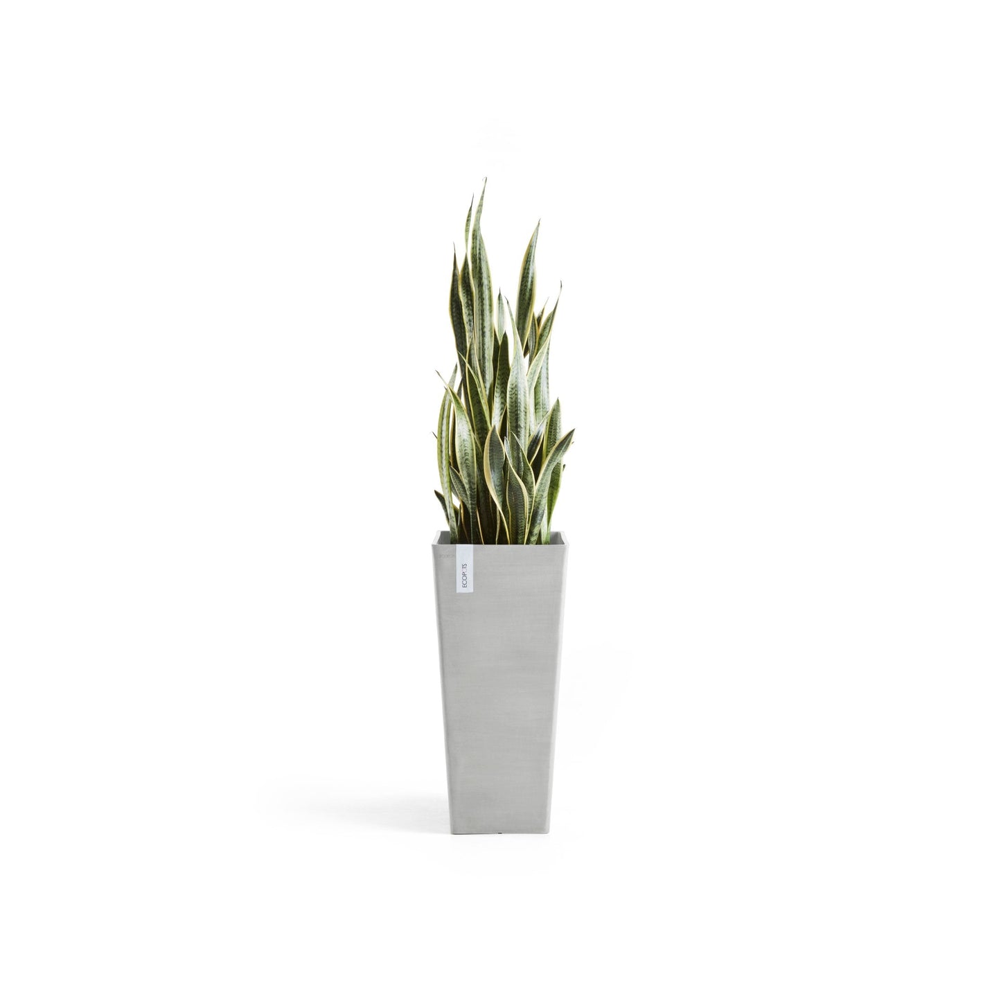 Kukkaruukku - Ecopots - Rotterdam korkea 70cm valkoharmaa - Ecopotskauppa - Uuden aikakauden kukkaruukku