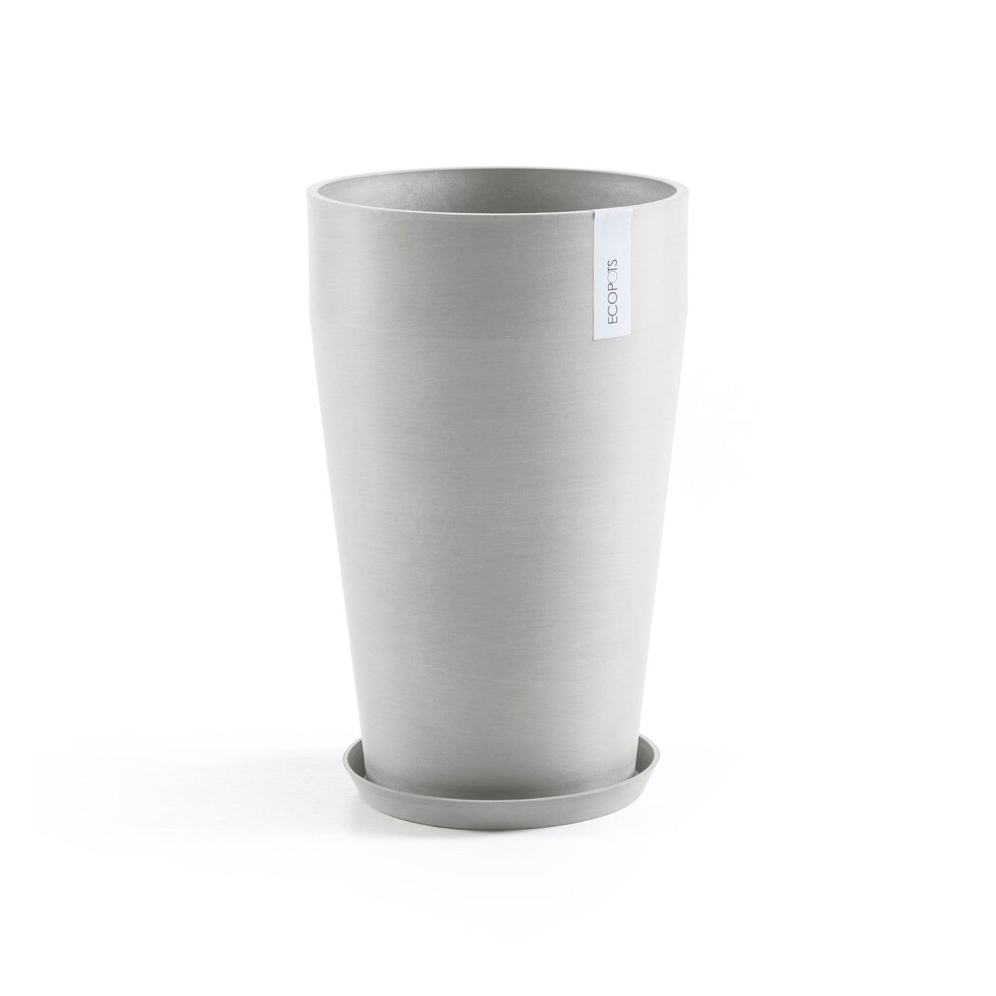 Kukkaruukku - Ecopots - Sankara keskikorkea 55cm valkoharmaa - Ecopotskauppa - Uuden aikakauden kukkaruukku