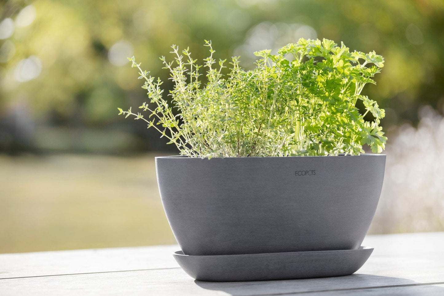 Kukkaruukku - Ecopots - Sofia 30cm harmaa - Ecopots - Uuden aikakauden kukkaruukku kierrätysmateriaalista