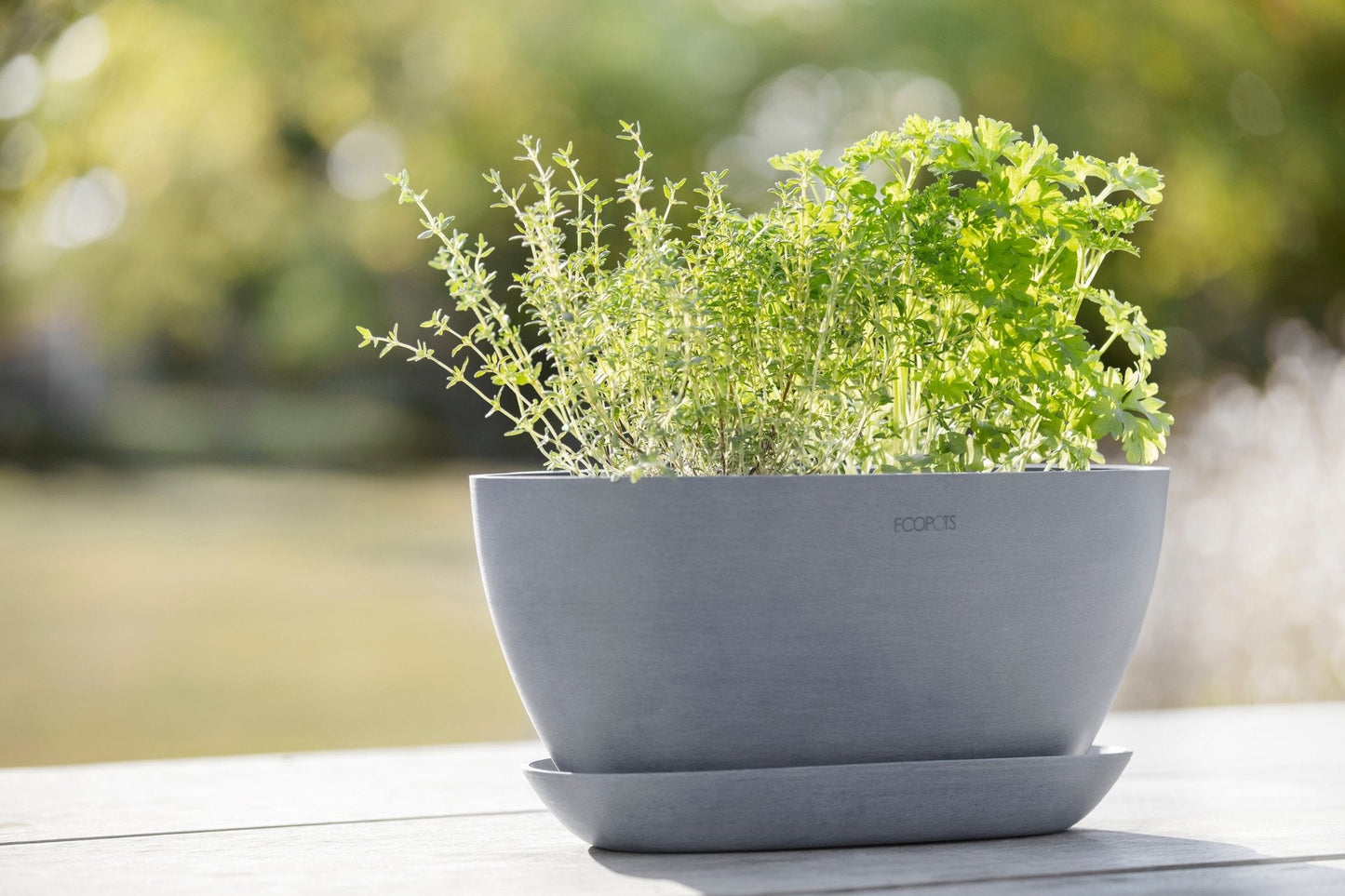 Kukkaruukku - Ecopots - Sofia 30cm siniharmaa - Ecopots - Uuden aikakauden kukkaruukku kierrätysmateriaalista