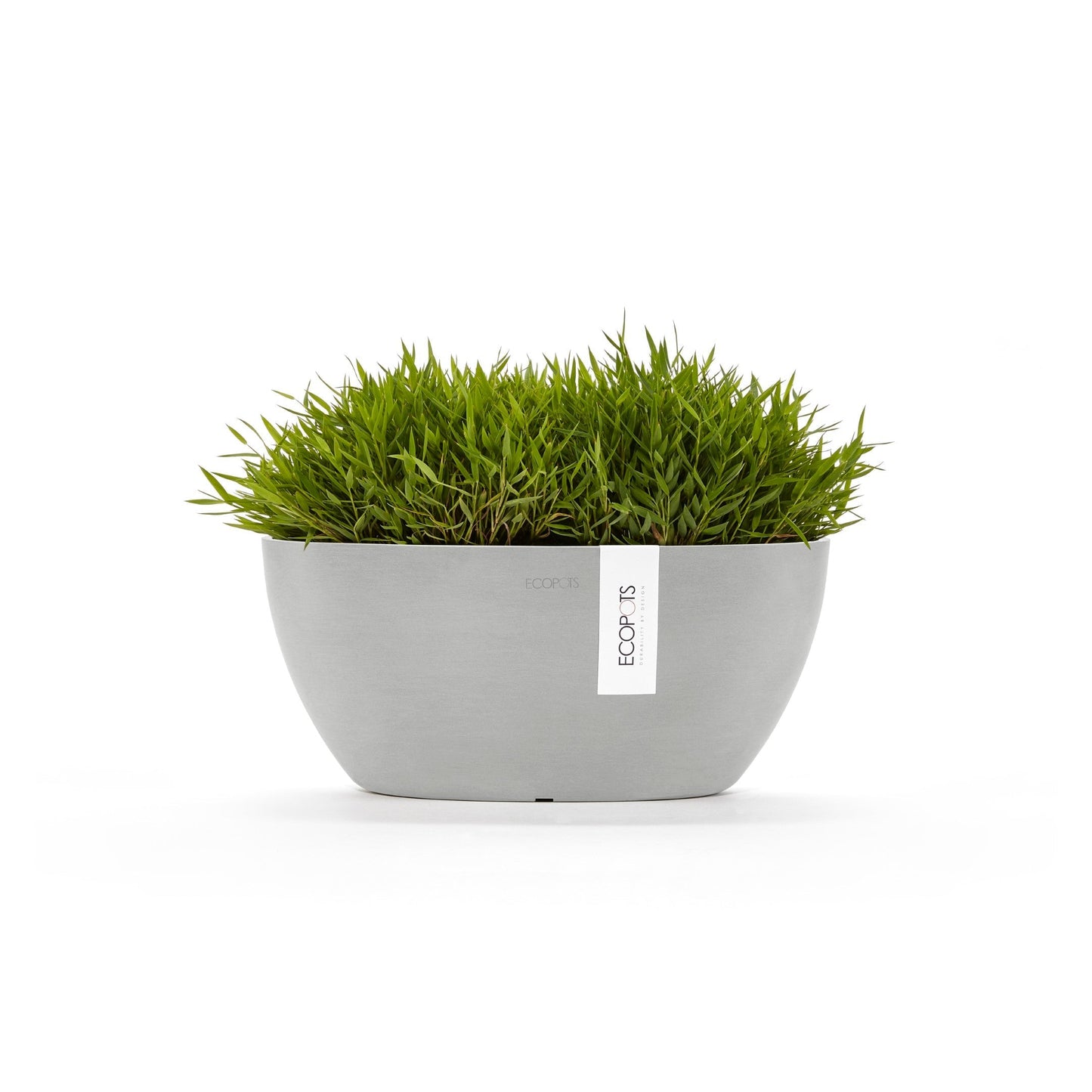 Kukkaruukku - Ecopots - Sofia 30cm valkoharmaa - Ecopotskauppa - Uuden aikakauden kukkaruukku