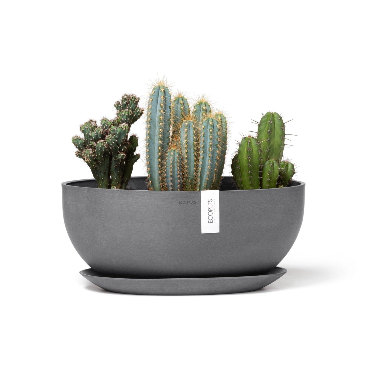 Kukkaruukku - Ecopots - Sofia 43cm harmaa - Ecopots - Uuden aikakauden kukkaruukku kierrätysmateriaalista