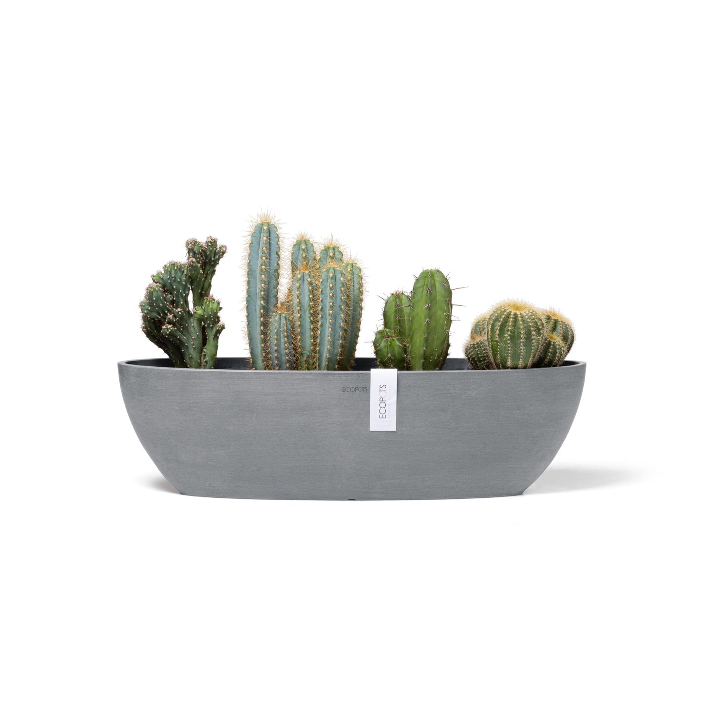 Kukkaruukku - Ecopots - Sofia pitkä 56cm siniharmaa - Ecopotskauppa - Uuden aikakauden kukkaruukku