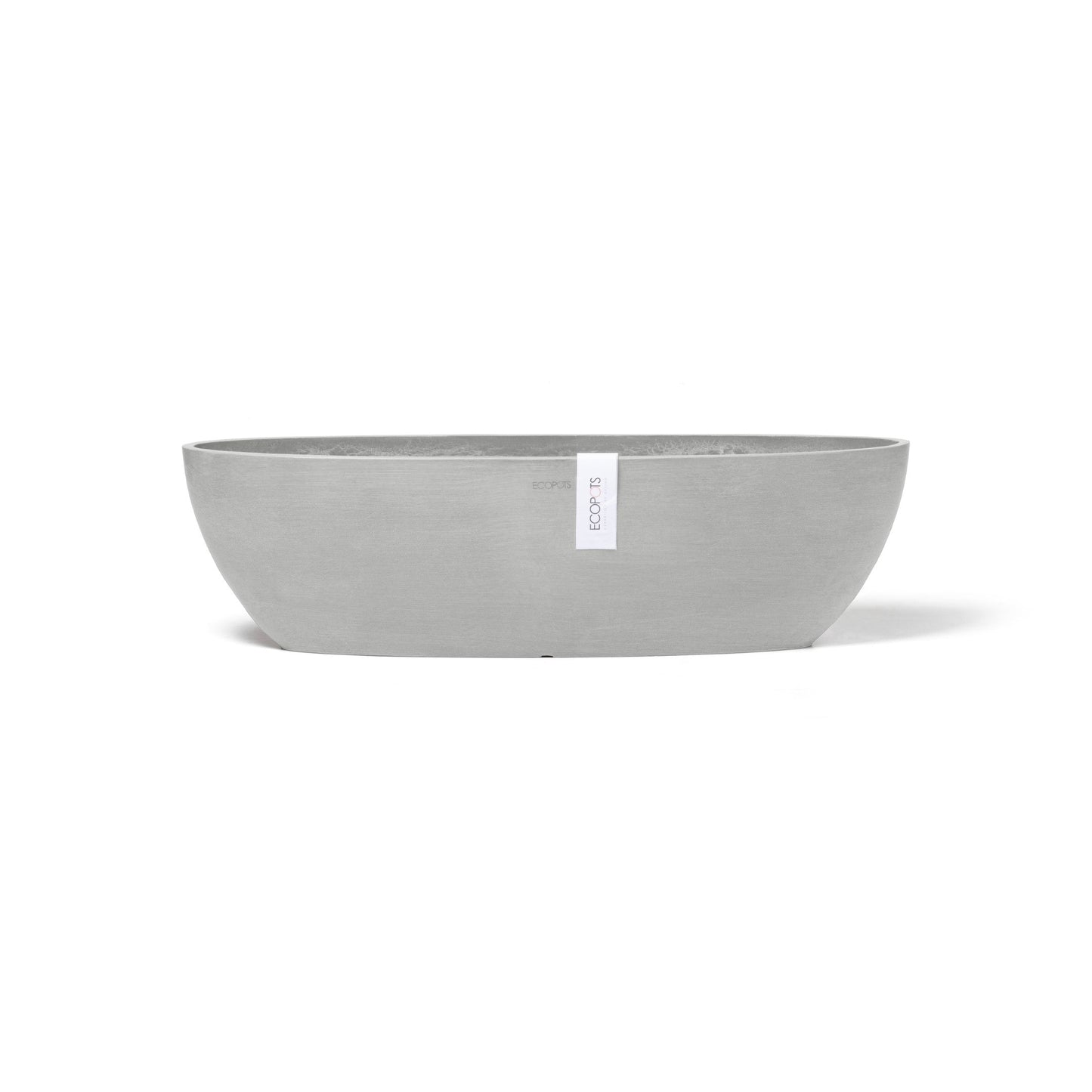 Kukkaruukku - Ecopots - Sofia pitkä 56cm valkoharmaa - Ecopotskauppa - Uuden aikakauden kukkaruukku