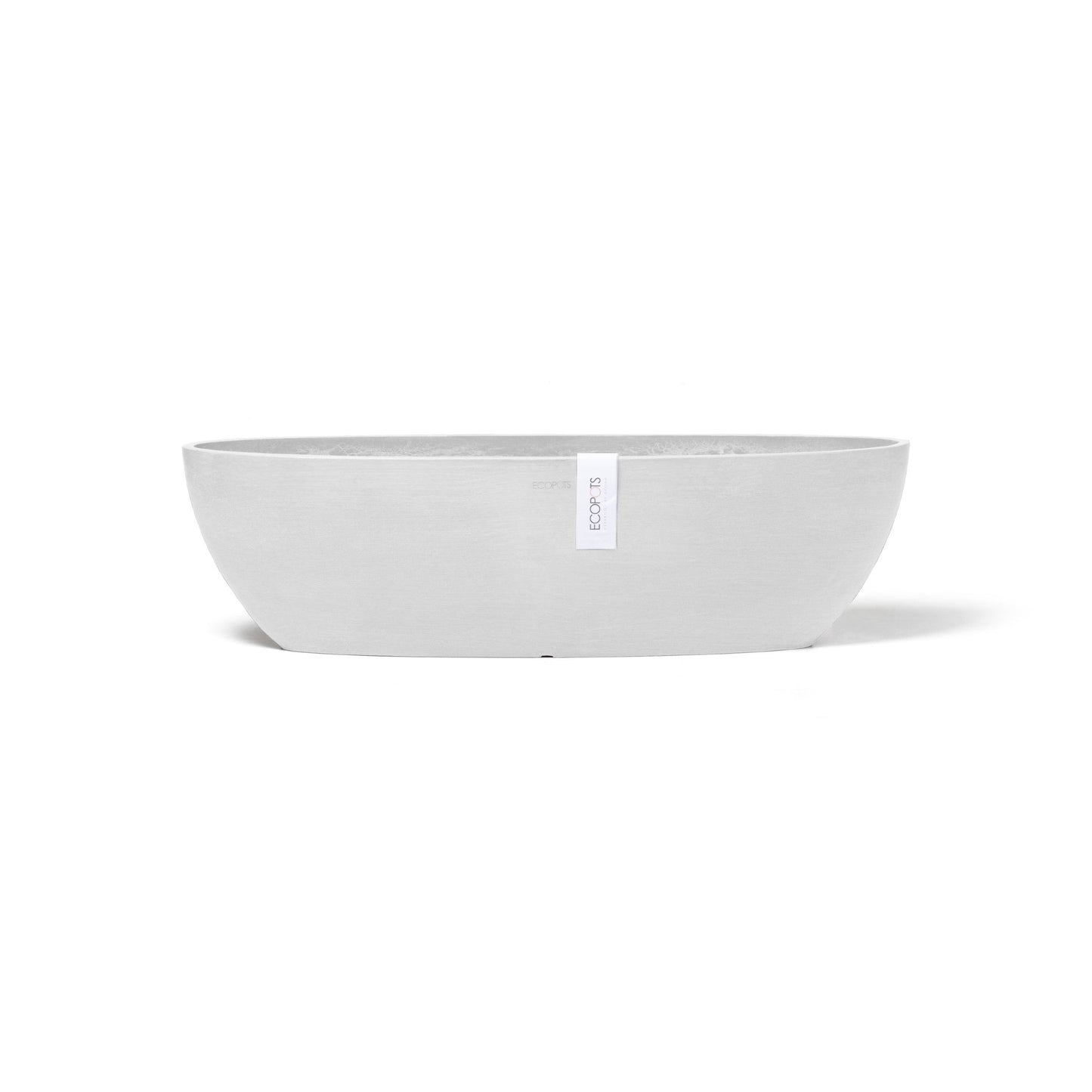 Kukkaruukku - Ecopots - Sofia pitkä 56cm valkoinen - Ecopotskauppa - Uuden aikakauden kukkaruukku