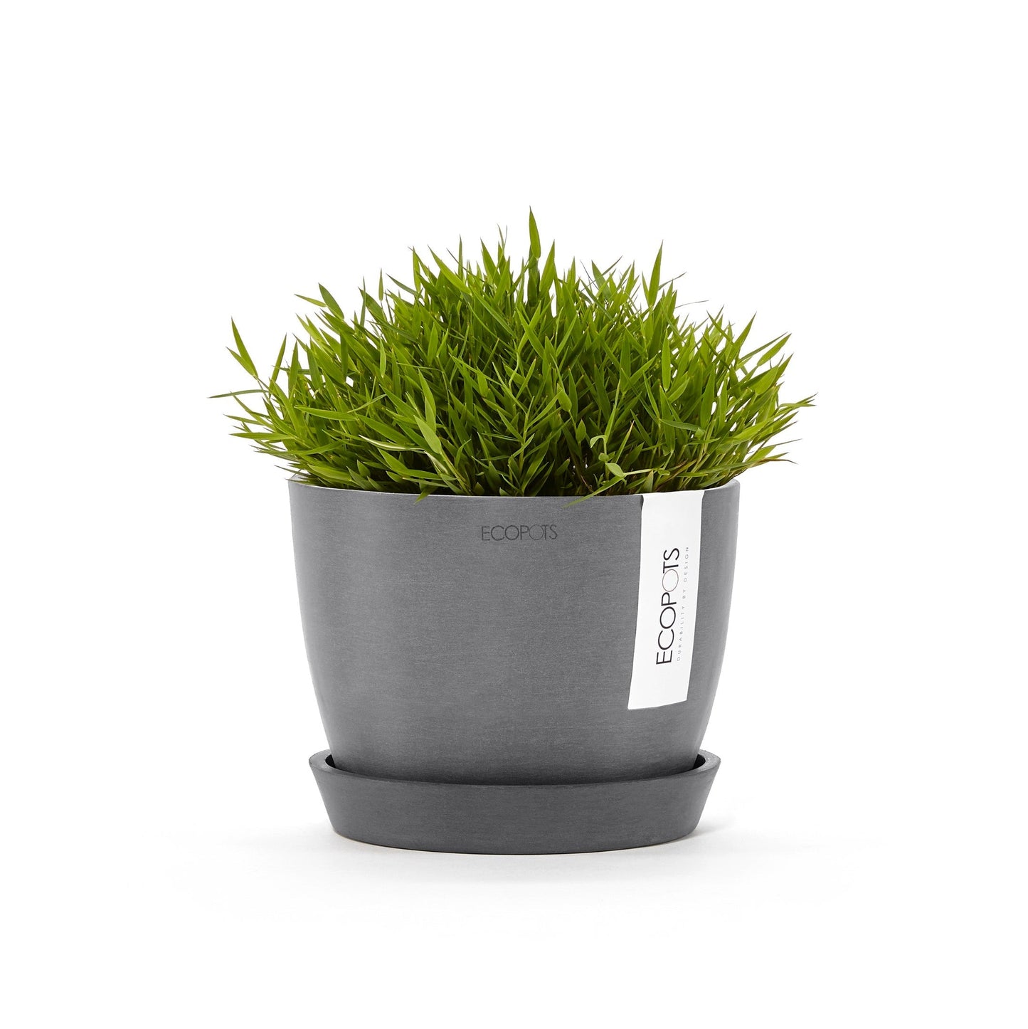 Kukkaruukku - Ecopots - Tukholma 16cm harmaa - Ecopotskauppa - Uuden aikakauden kukkaruukku