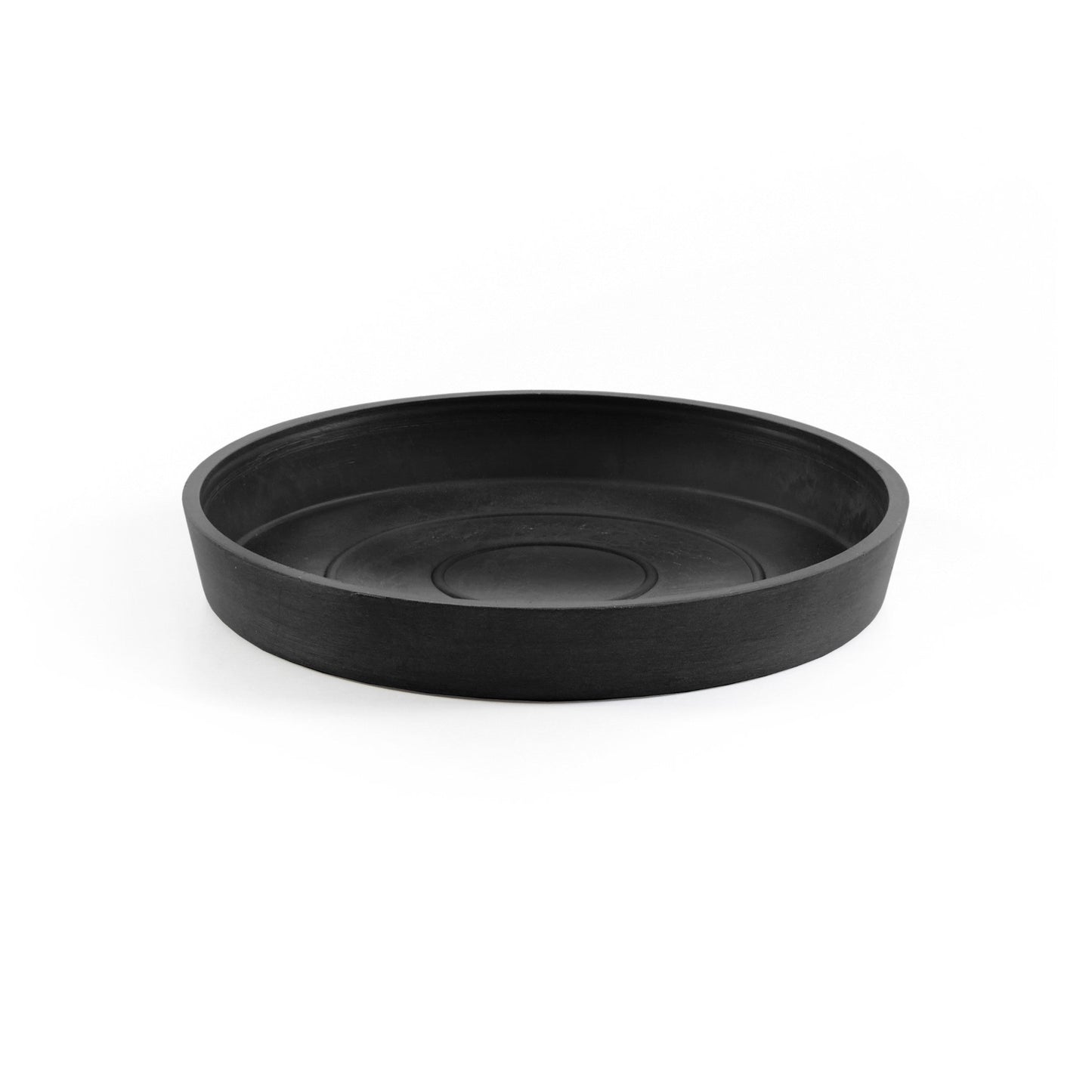 Kukkaruukku - Ecopots - Tukholma aluslautanen 15cm tummanharmaa - Ecopotskauppa - Uuden aikakauden kukkaruukku