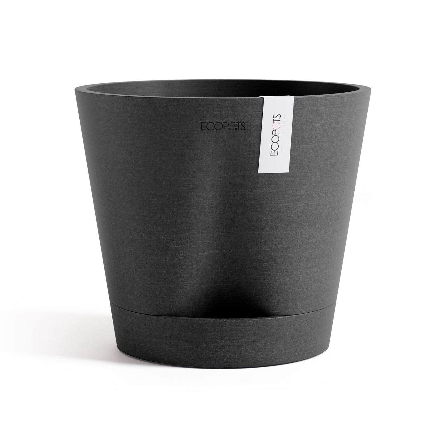 Kukkaruukku - Ecopots - Venetsia 2.0 20cm tummanharmaa - Ecopotskauppa - Uuden aikakauden kukkaruukku