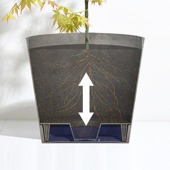 Kukkaruukku - Ecopots - Venetsia 2.0 20cm tummanharmaa - Ecopotskauppa - Uuden aikakauden kukkaruukku
