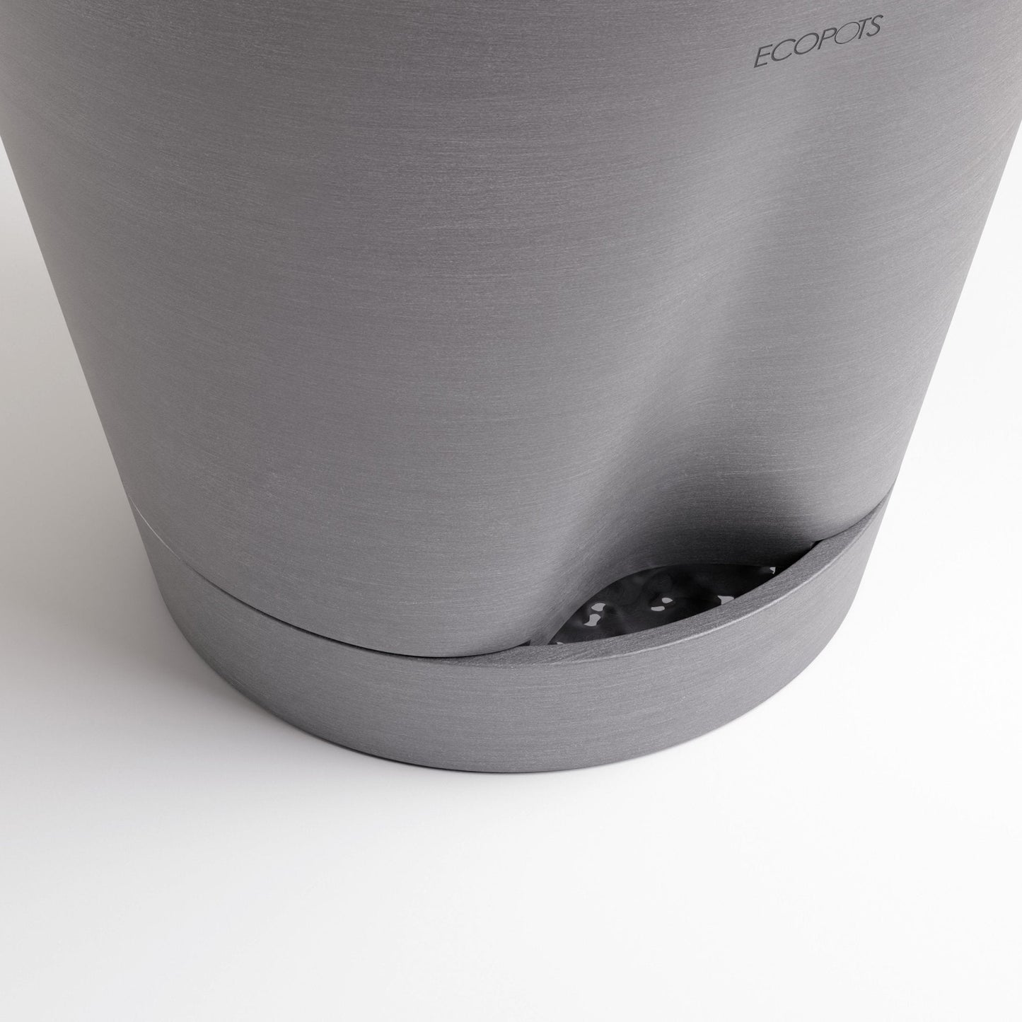 Kukkaruukku - Ecopots - Venetsia 2.0 30cm valkoharmaa - Ecopots - Uuden aikakauden kukkaruukku kierrätysmateriaalista