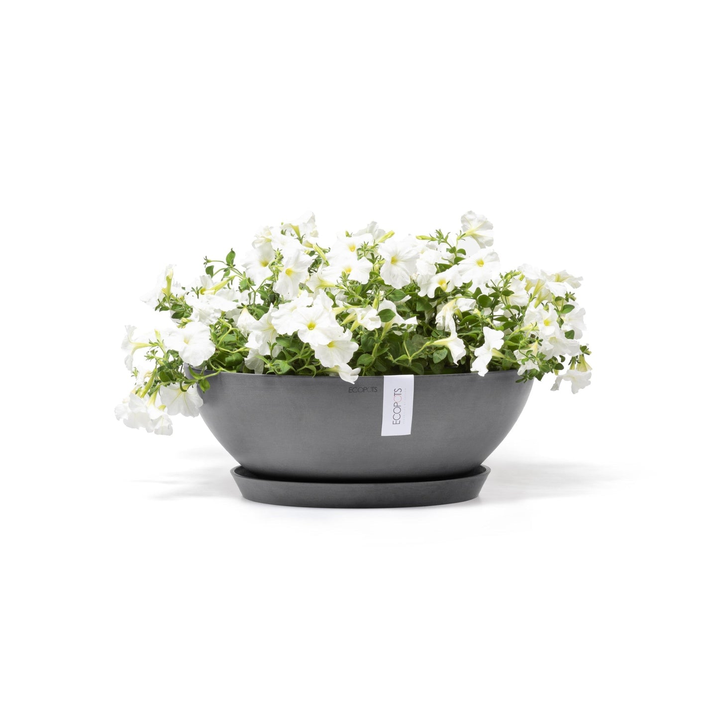 Kukkaruukku - Ecopots - Vienna 50cm harmaa - Ecopotskauppa - Uuden aikakauden kukkaruukku