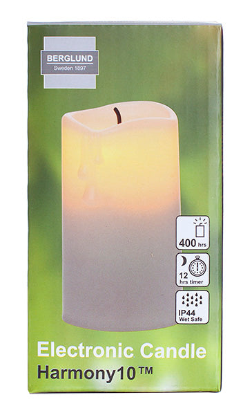 Electronic candle Harmony 10, white 