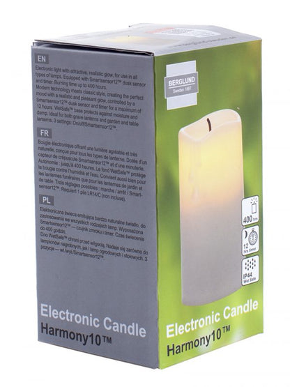 Electronic candle Harmony 10, white 