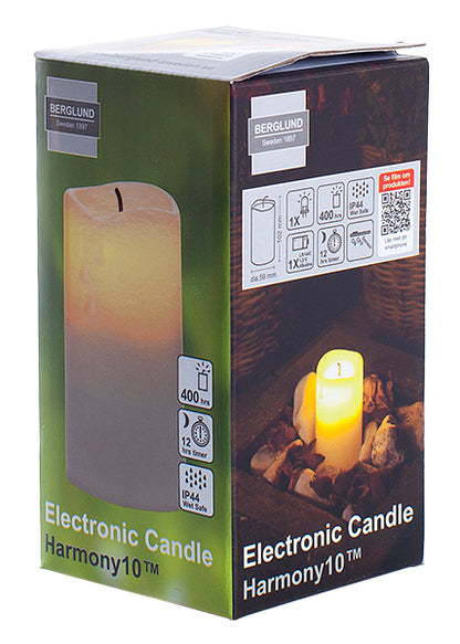 Electronic candle Harmony 10, white 