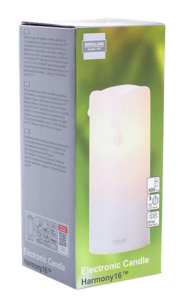 Electronic candle Harmony 16, white 