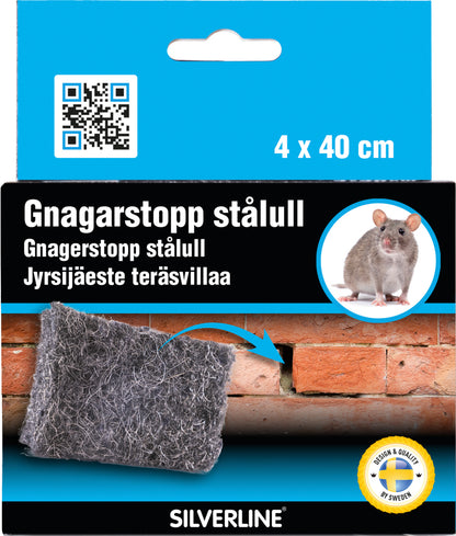 Hiiri & Rotta teräsvilla 4x40cm