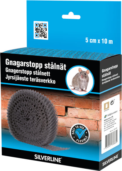 Hiiri- ja rottaeste teräsverkko 50mm x 10m