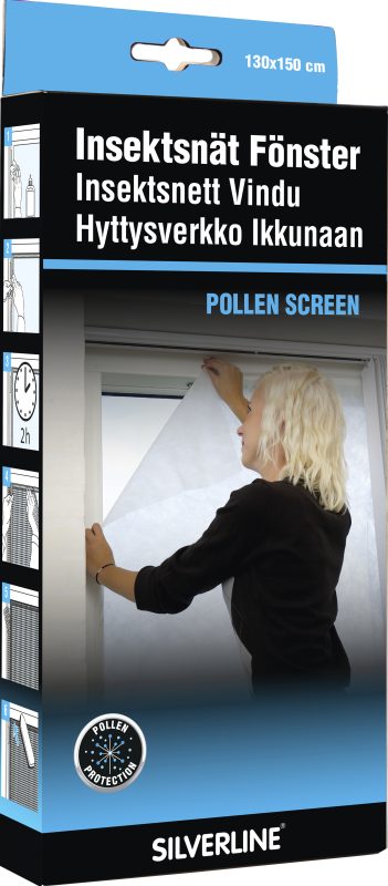 Insect net with pollen protection window 150 x 130cm 