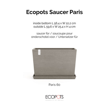 Aluslautanen Pariisi 60cm taupe – tuotetiedot
