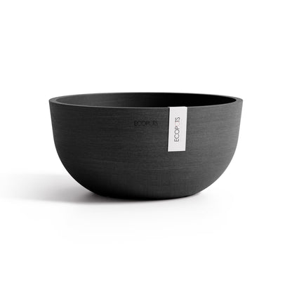 Kukkaruukku Oslo matala 25cm tummanharmaa
