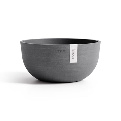 Kukkaruukku Oslo matala 25cm harmaa