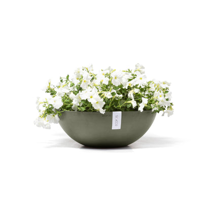 Kukkaruukku Vienna 50cm kaki – kasvin kanssa 3