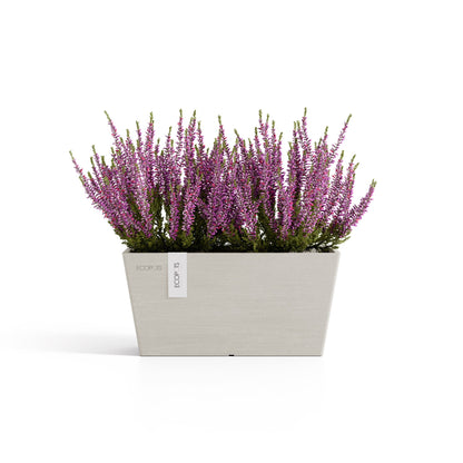 Kukkaruukku Bruge 35cm hiekka N – kasvin kanssa