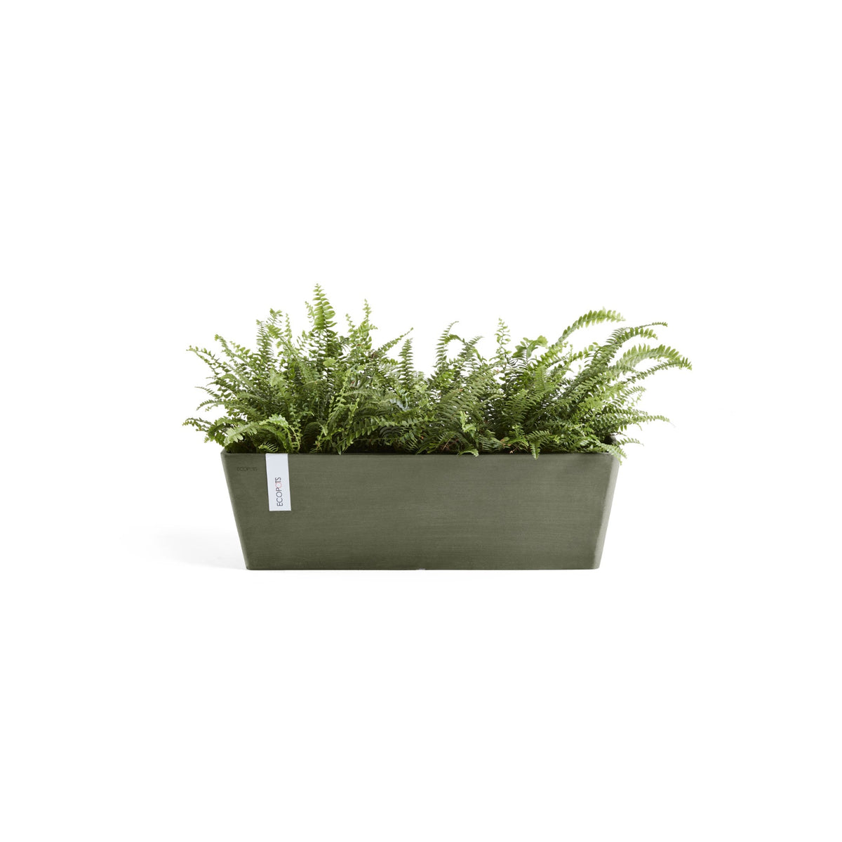 Kukkaruukku Bruge 45cm kaki – kasvin kanssa
