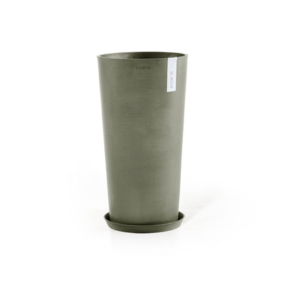 Kukkaruukku Amsterdam korkea 76cm kaki – aluslautasen kanssa
