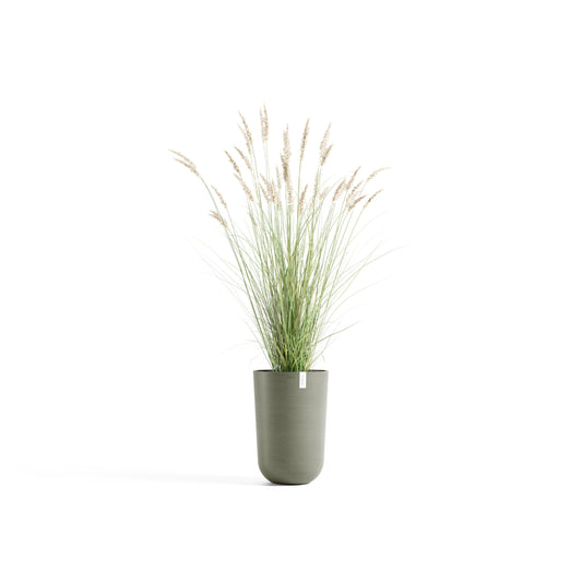 Kukkaruukku Oslo korkea 52cm kaki – kasvin kanssa