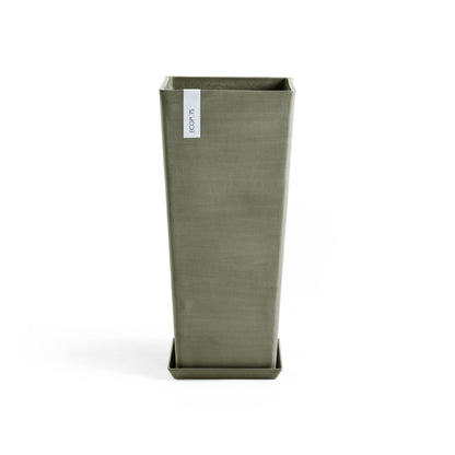 Kukkaruukku Rotterdam korkea 70cm kaki – aluslautasen kanssa