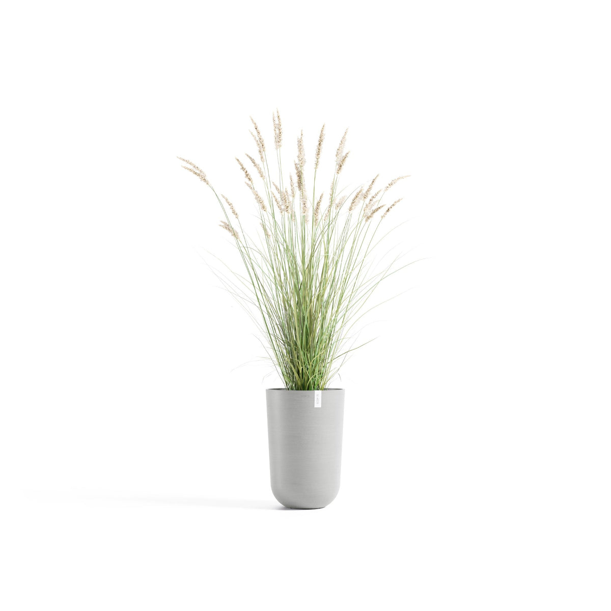 Kukkaruukku Oslo korkea 52cm valkoharmaa – kasvin kanssa