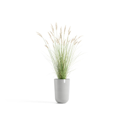 Kukkaruukku Oslo korkea 52cm valkoharmaa – kasvin kanssa