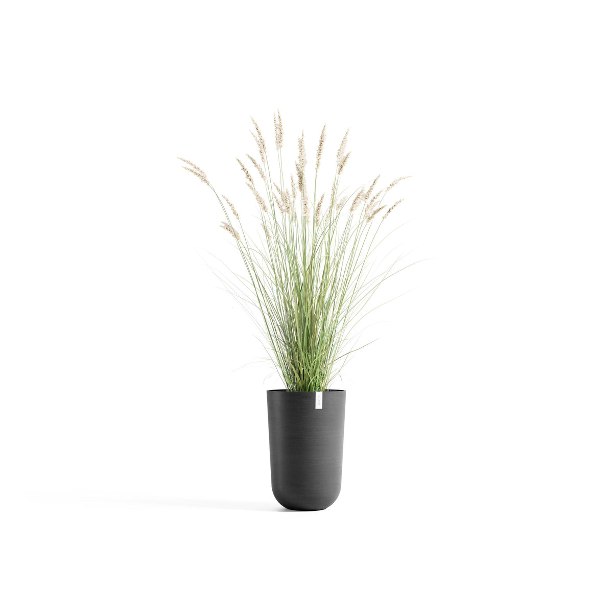 Kukkaruukku Oslo korkea 52cm tummanharmaa – kasvin kanssa