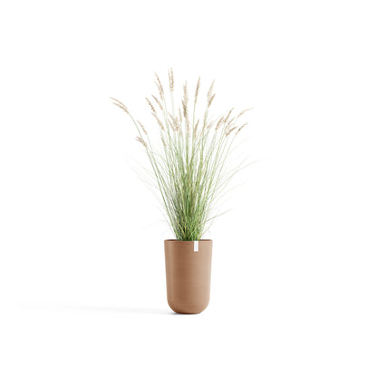 Kukkaruukku Oslo korkea 52cm terracotta – kasvin kanssa