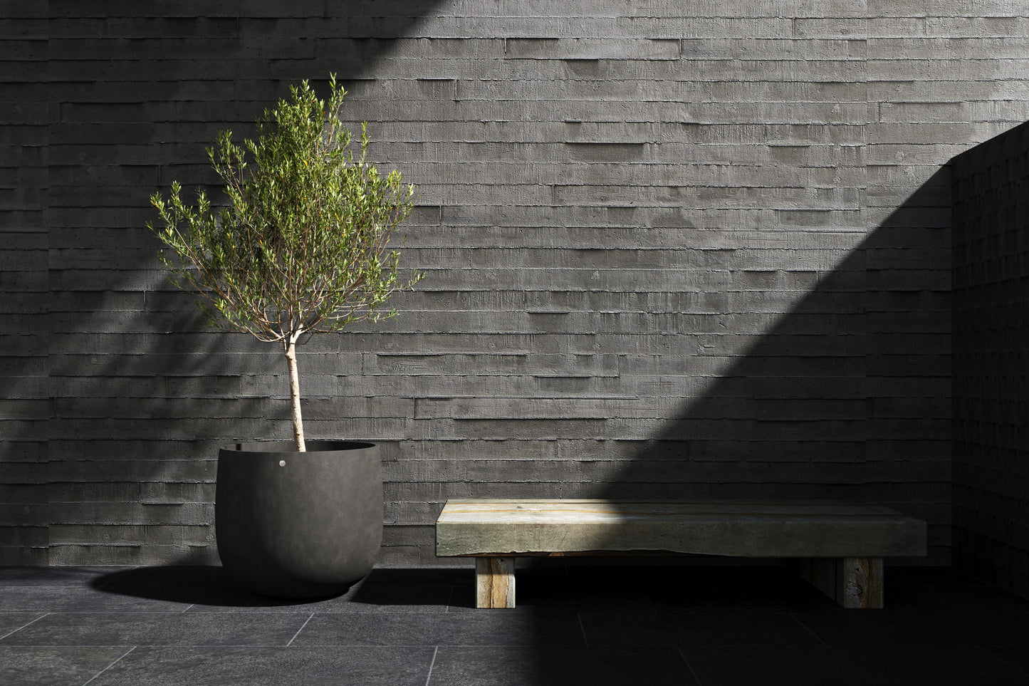 Kukkaruukku Mondo 50cm ruskea kivi