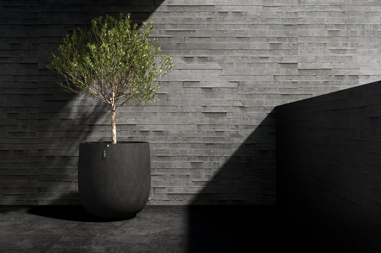 Kukkaruukku Mondo 100cm ruskea kivi